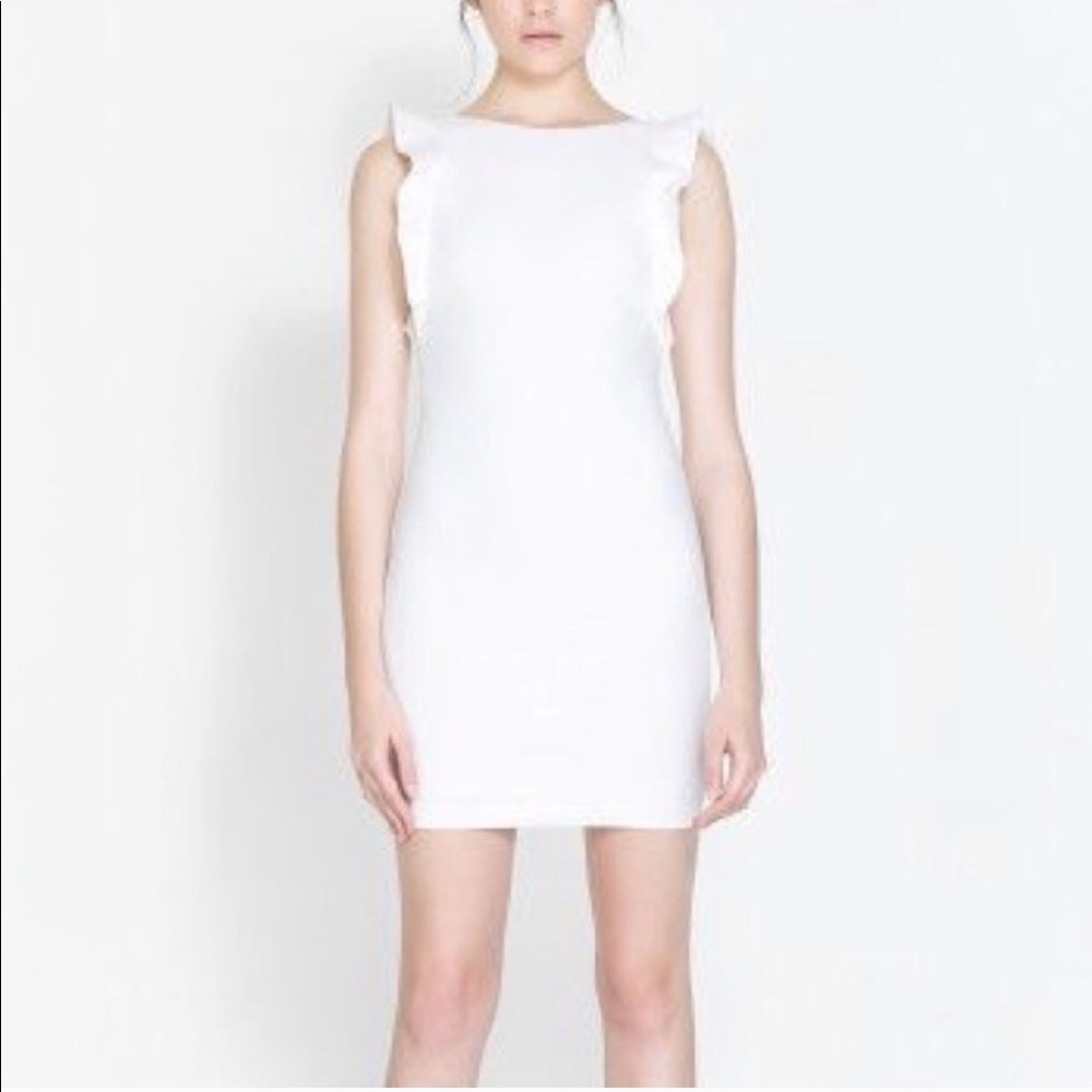White ruffle dress